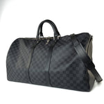 Louis Vuitton Duffle Bag Louis Vuitton Keepall 55 Bandouliere in Damier Graphite Canvas - Redeluxe