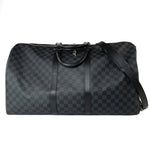 Louis Vuitton Duffle Bag Louis Vuitton Keepall 55 Bandouliere in Damier Graphite Canvas - Redeluxe