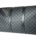 Louis Vuitton Duffle Bag Louis Vuitton Keepall 55 Bandouliere in Damier Graphite Canvas - Redeluxe