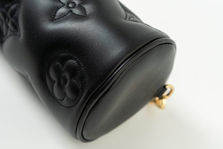 Louis Vuitton Handbag Black Louis Vuitton Black Monogram Calfskin Leather Papillon BB Bag - Redeluxe