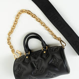 Louis Vuitton Handbag Black Louis Vuitton Black Monogram Calfskin Leather Papillon BB Bag - Redeluxe