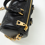 Louis Vuitton Handbag Black Louis Vuitton Black Monogram Calfskin Leather Papillon BB Bag - Redeluxe