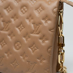 Louis Vuitton Handbag Brown Louis Vuitton Monogram Coussin PM Camel Lambskin Embossed - Redeluxe
