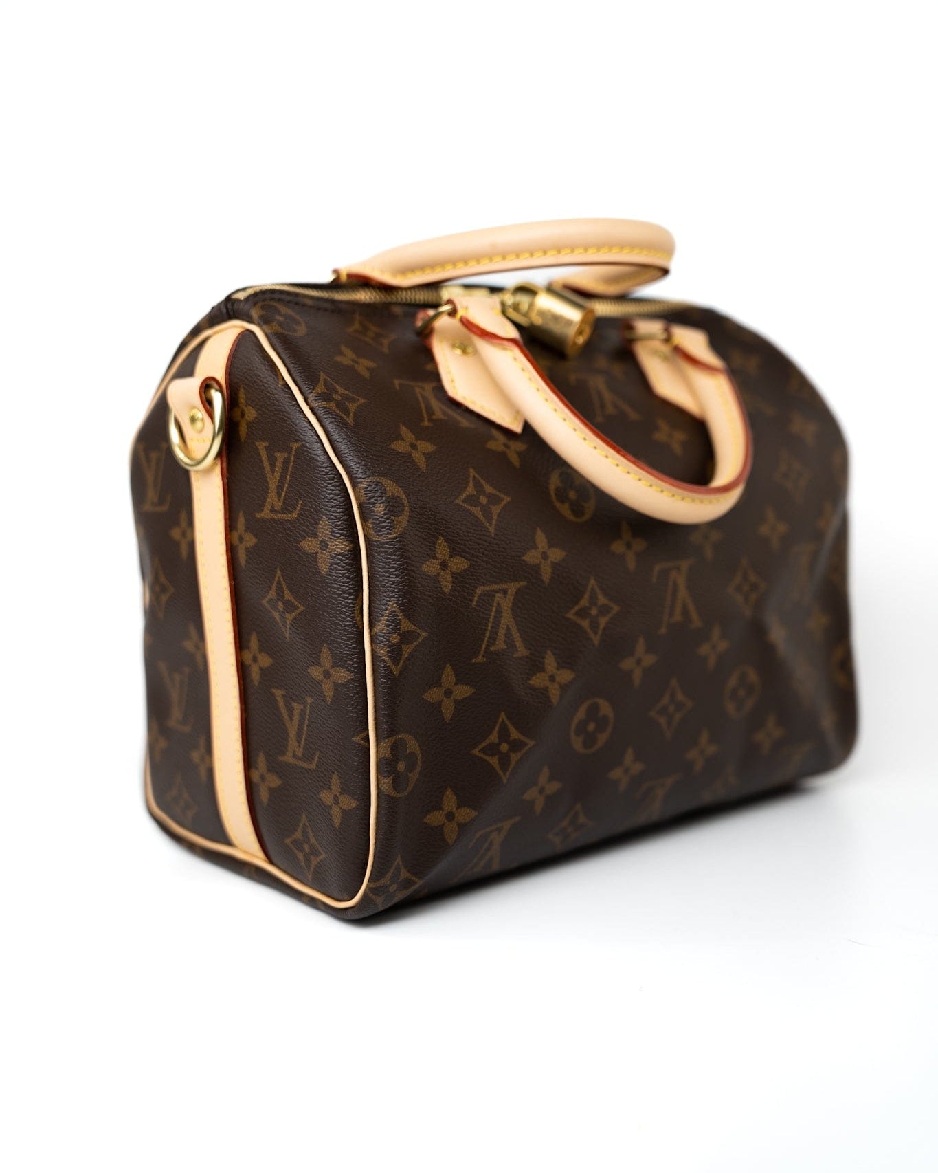 Louis Vuitton Handbag Brown Louis Vuitton Monogram Speedy Bandouliere 25 - Redeluxe