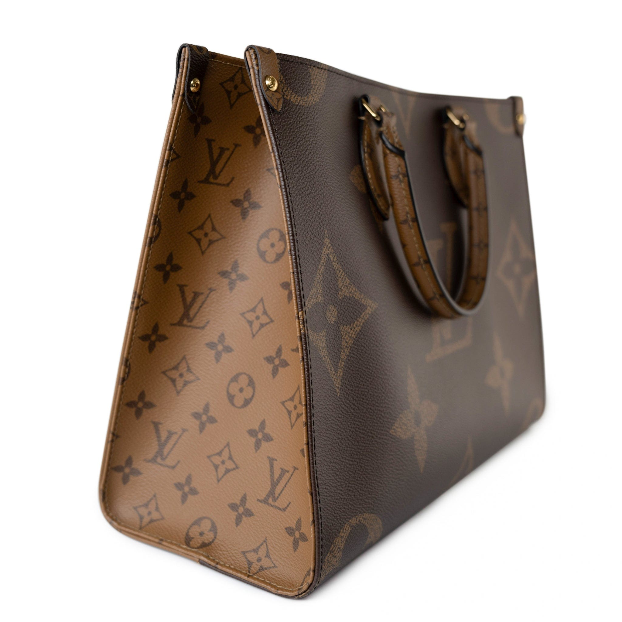 Louis Vuitton Handbag Brown Louis Vuitton Onthego Monogram Reverse MM - Redeluxe
