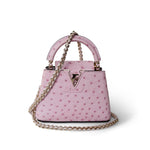 Louis Vuitton Handbag Pink Louis Vuitton Capucines Nano Exotic Ostrich Pink - Redeluxe