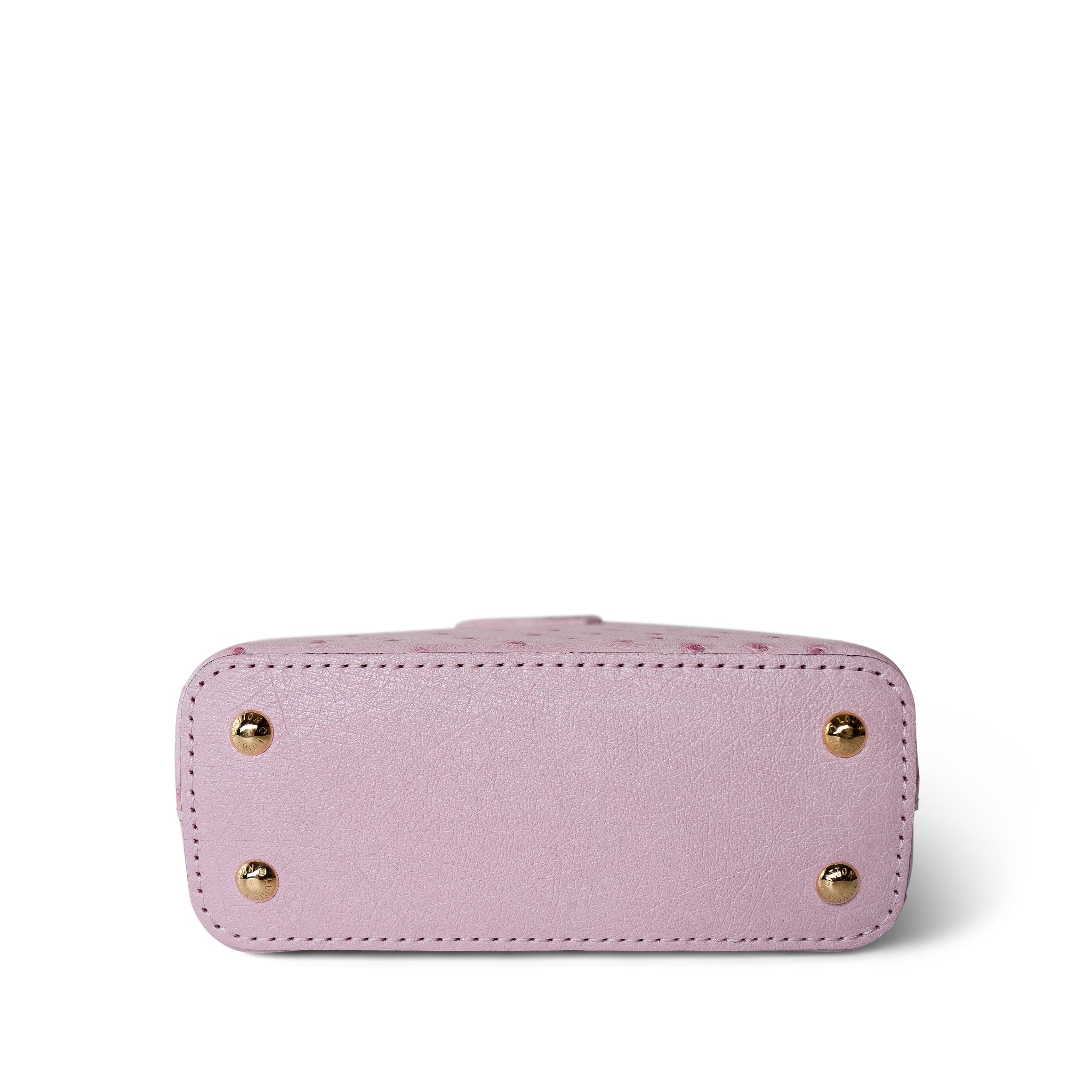 Louis Vuitton Handbag Pink Louis Vuitton Capucines Nano Exotic Ostrich Pink - Redeluxe