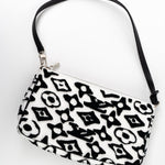 Louis Vuitton Handbag White Tufted Monogram X UF Pochette Accessories Black White - Redeluxe