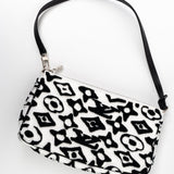 Louis Vuitton Handbag White Tufted Monogram X UF Pochette Accessories Black White - Redeluxe