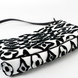 Louis Vuitton Handbag White Tufted Monogram X UF Pochette Accessories Black White - Redeluxe
