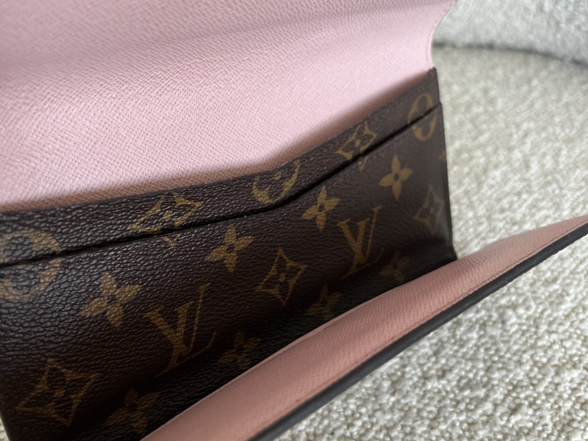 Louis Vuitton Pouch Purse Brown Louis Vuitton Rose Ballerine Monogram Canvas Josephine Wallet - Redeluxe