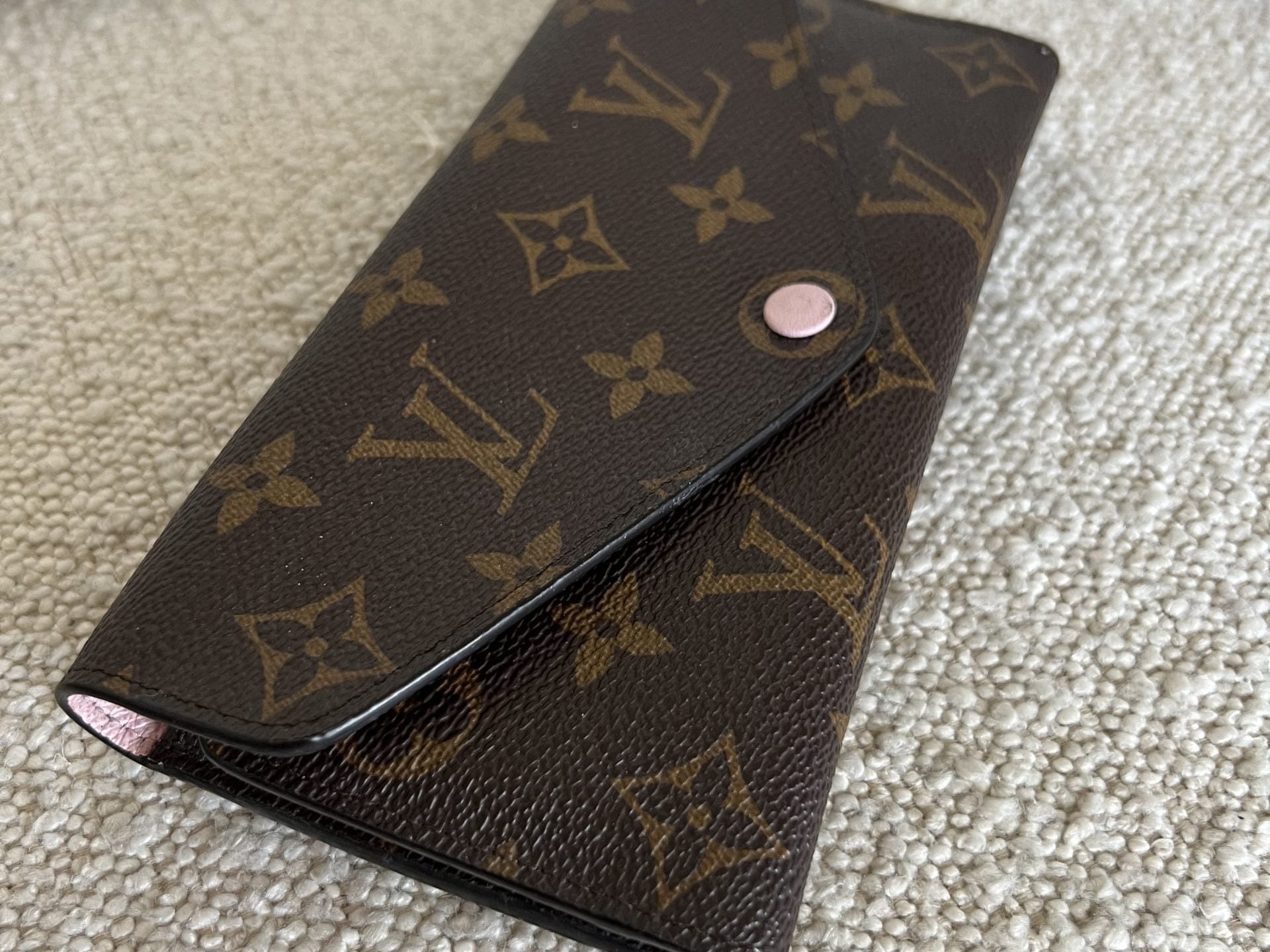 Louis Vuitton Pouch Purse Brown Louis Vuitton Rose Ballerine Monogram Canvas Josephine Wallet - Redeluxe