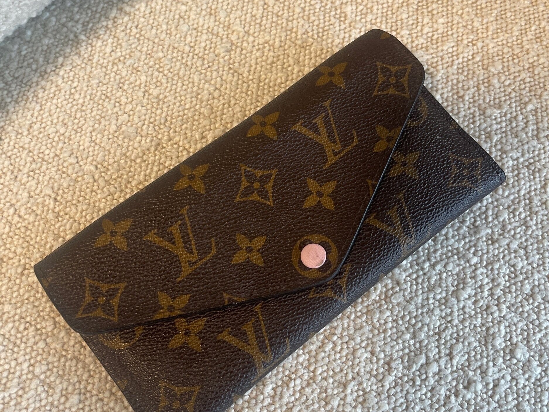 Louis Vuitton Pouch Purse Brown Louis Vuitton Rose Ballerine Monogram Canvas Josephine Wallet - Redeluxe