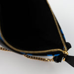Louis Vuitton Pouch Purse Louis Vuitton Black & Blue Monogram Canvas Mini Pochette - Redeluxe