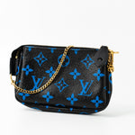 Louis Vuitton Pouch Purse Louis Vuitton Black & Blue Monogram Canvas Mini Pochette - Redeluxe