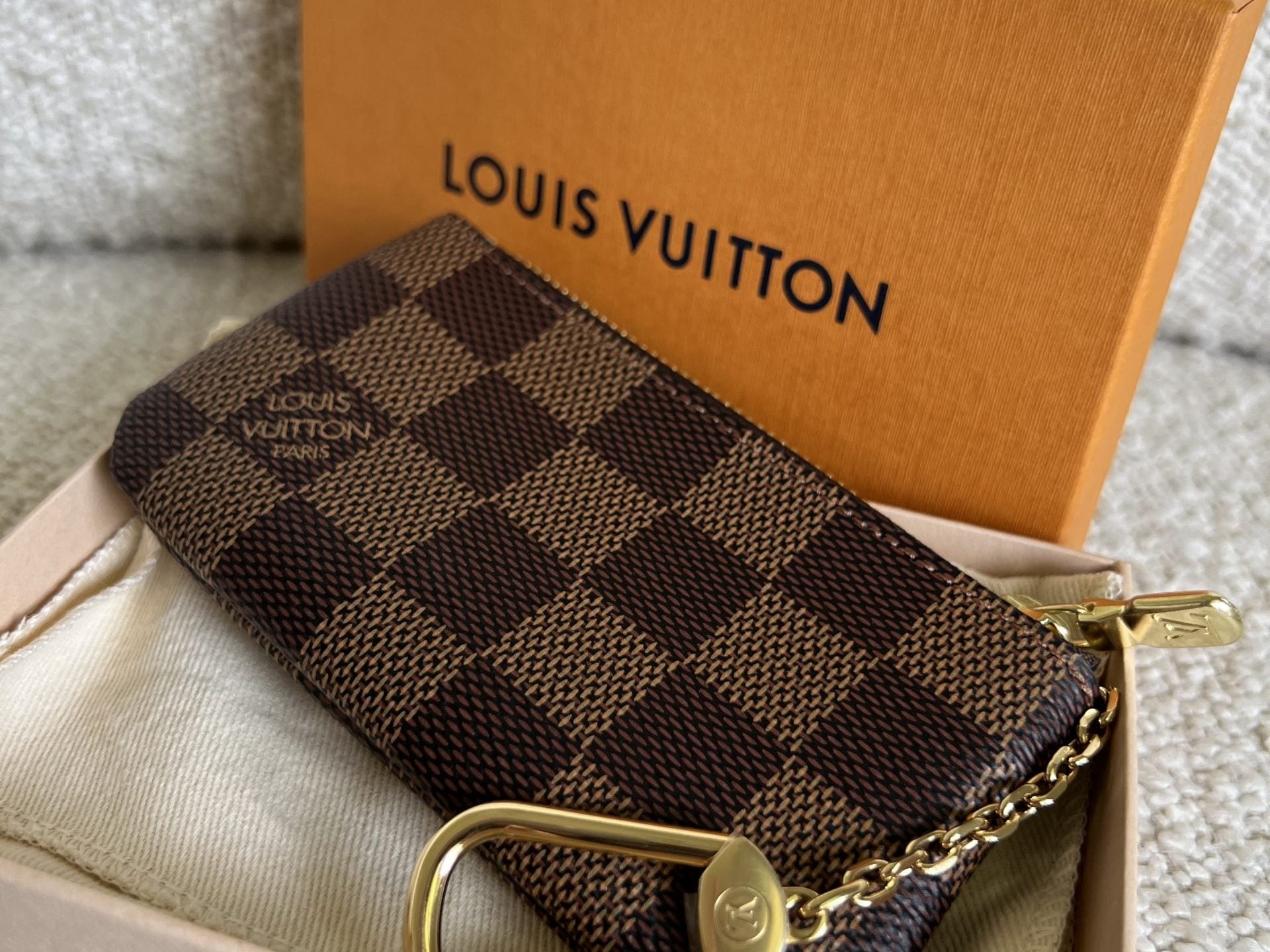 Louis Vuitton Pouch Purse Louis Vuitton  Damier Ebene Zipped Coin Purse - Redeluxe
