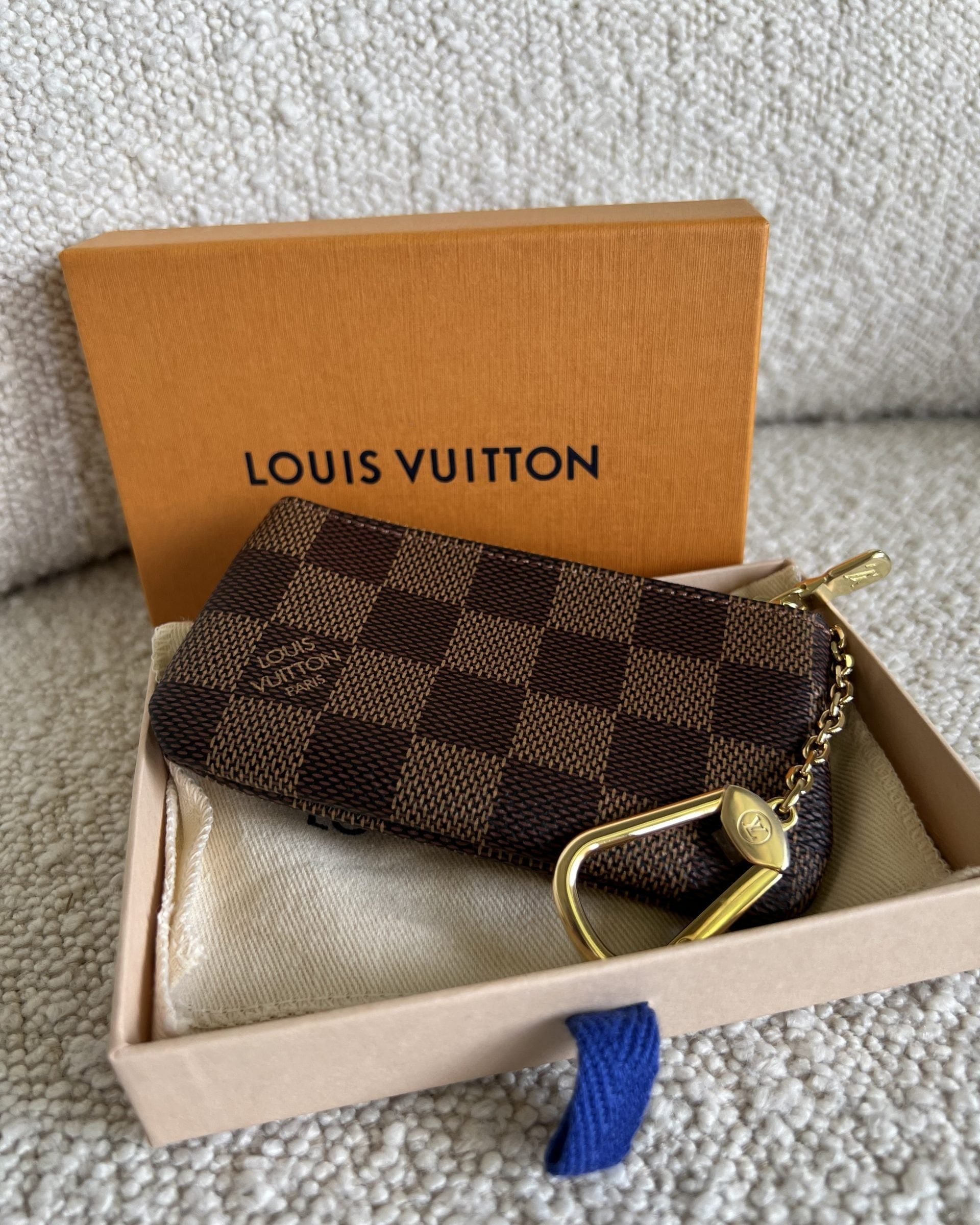 Louis Vuitton Pouch Purse Louis Vuitton  Damier Ebene Zipped Coin Purse - Redeluxe