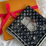 Louis Vuitton Shawl Black Louis Vuitton Double Face Shawl - Redeluxe