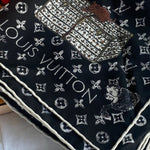 Louis Vuitton Shawl Black Louis Vuitton Double Face Shawl - Redeluxe