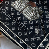 Louis Vuitton Shawl Black Louis Vuitton Double Face Shawl - Redeluxe