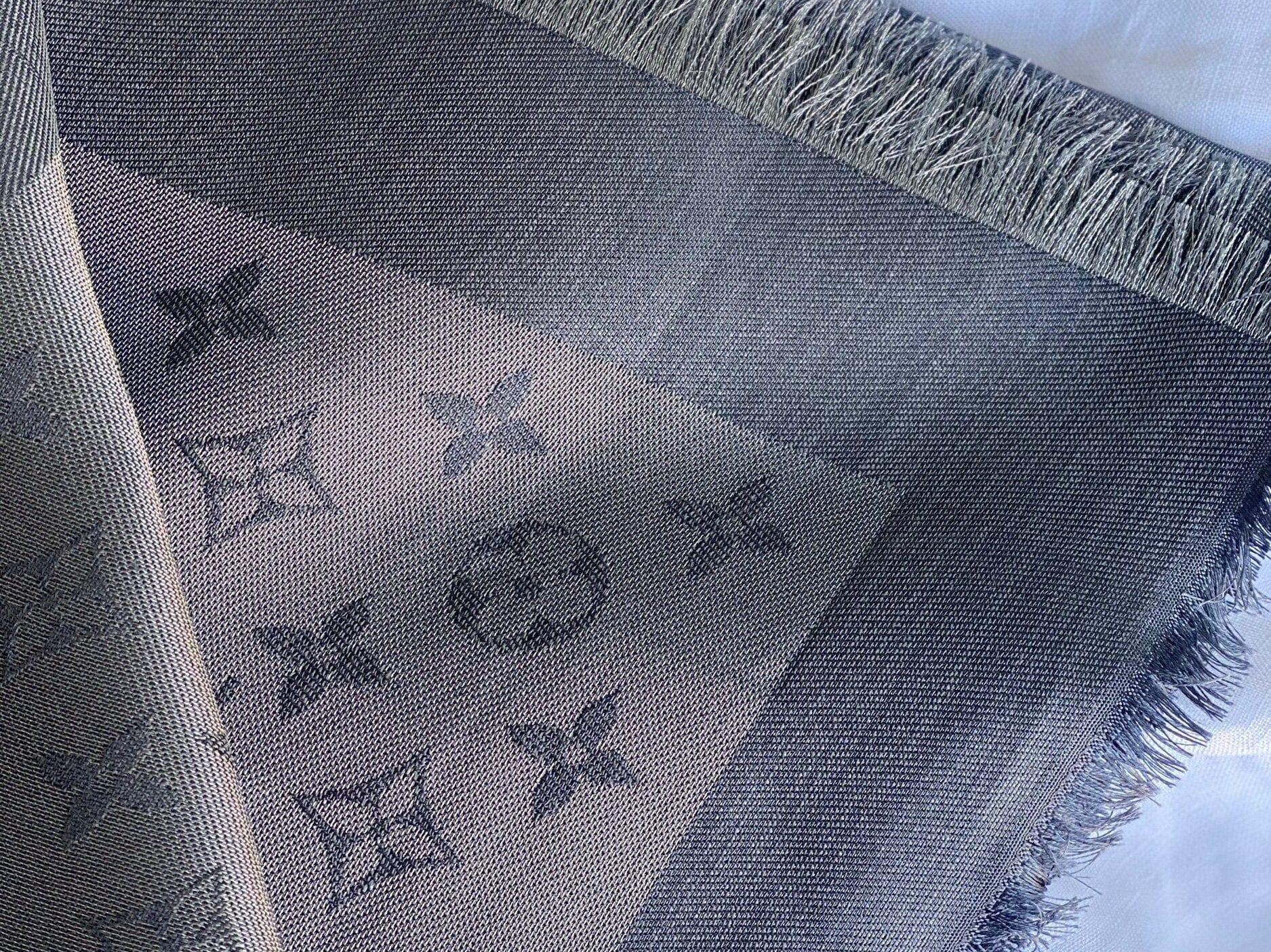 Louis Vuitton Shawl Grey Monogram Shine Shawl Charcoal Grey (M75120) - Redeluxe