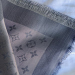 Louis Vuitton Shawl Grey Monogram Shine Shawl Charcoal Grey (M75120) - Redeluxe