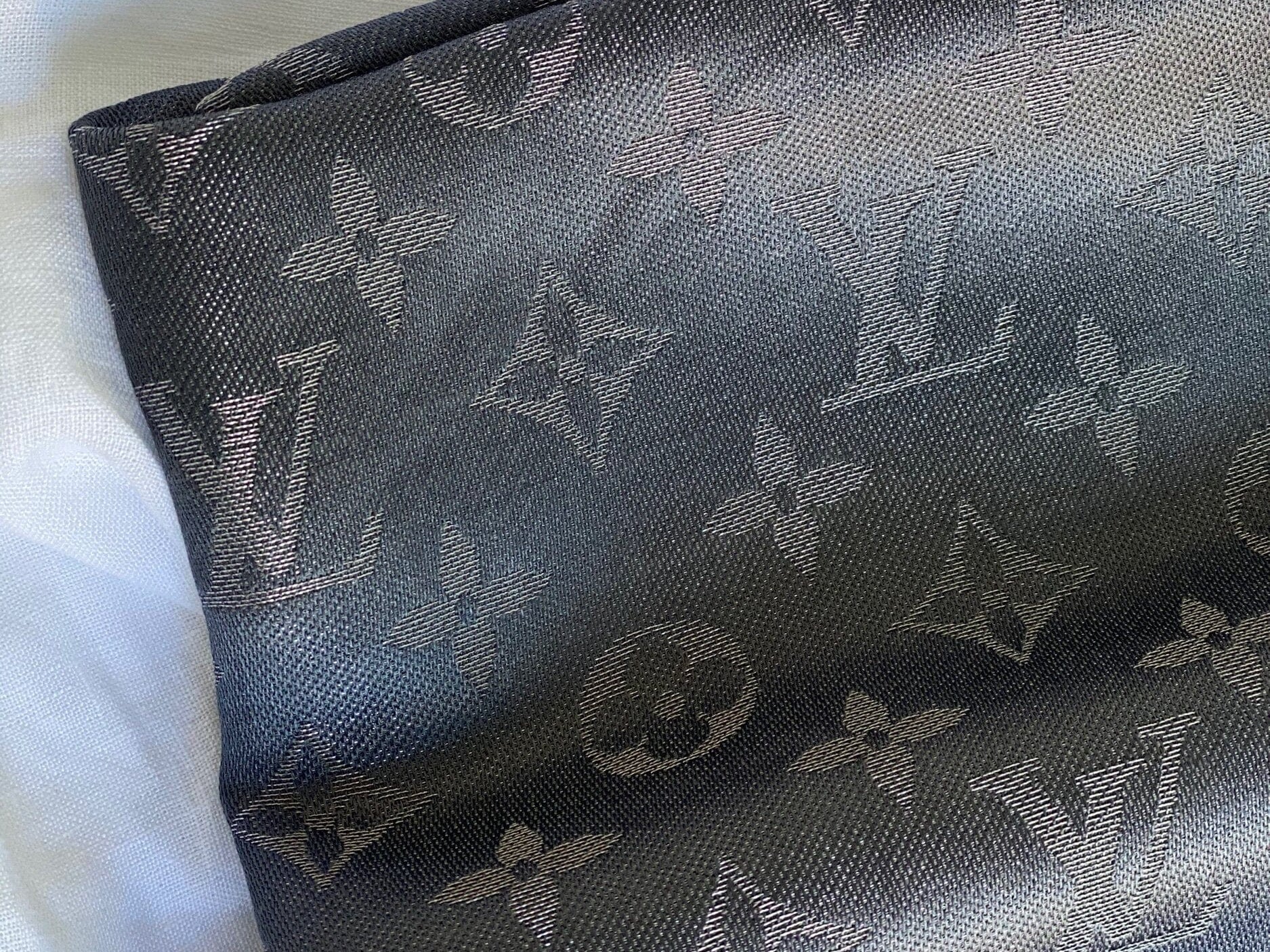Louis Vuitton Shawl Grey Monogram Shine Shawl Charcoal Grey (M75120) - Redeluxe