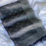 Louis Vuitton Shawl Grey Monogram Shine Shawl Charcoal Grey (M75120) - Redeluxe
