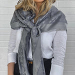 Louis Vuitton Shawl Grey Monogram Shine Shawl Charcoal Grey (M75120) - Redeluxe