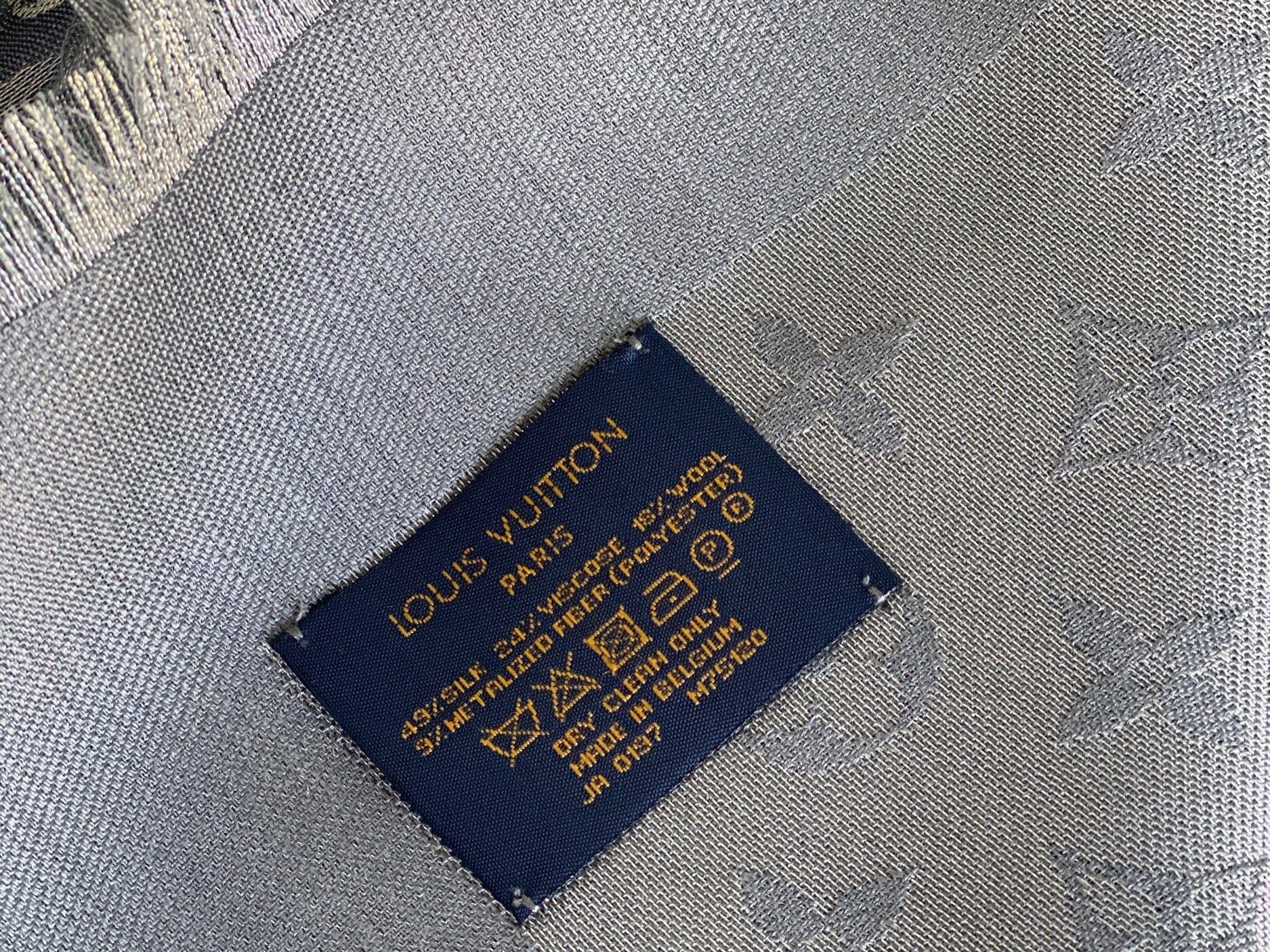 Louis Vuitton Shawl Grey Monogram Shine Shawl Charcoal Grey (M75120) - Redeluxe