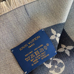 Louis Vuitton Shawl LOUIS VUITTON MONOGRAM SHAWL DENIM BLACK BEIGE (M76640) - Redeluxe