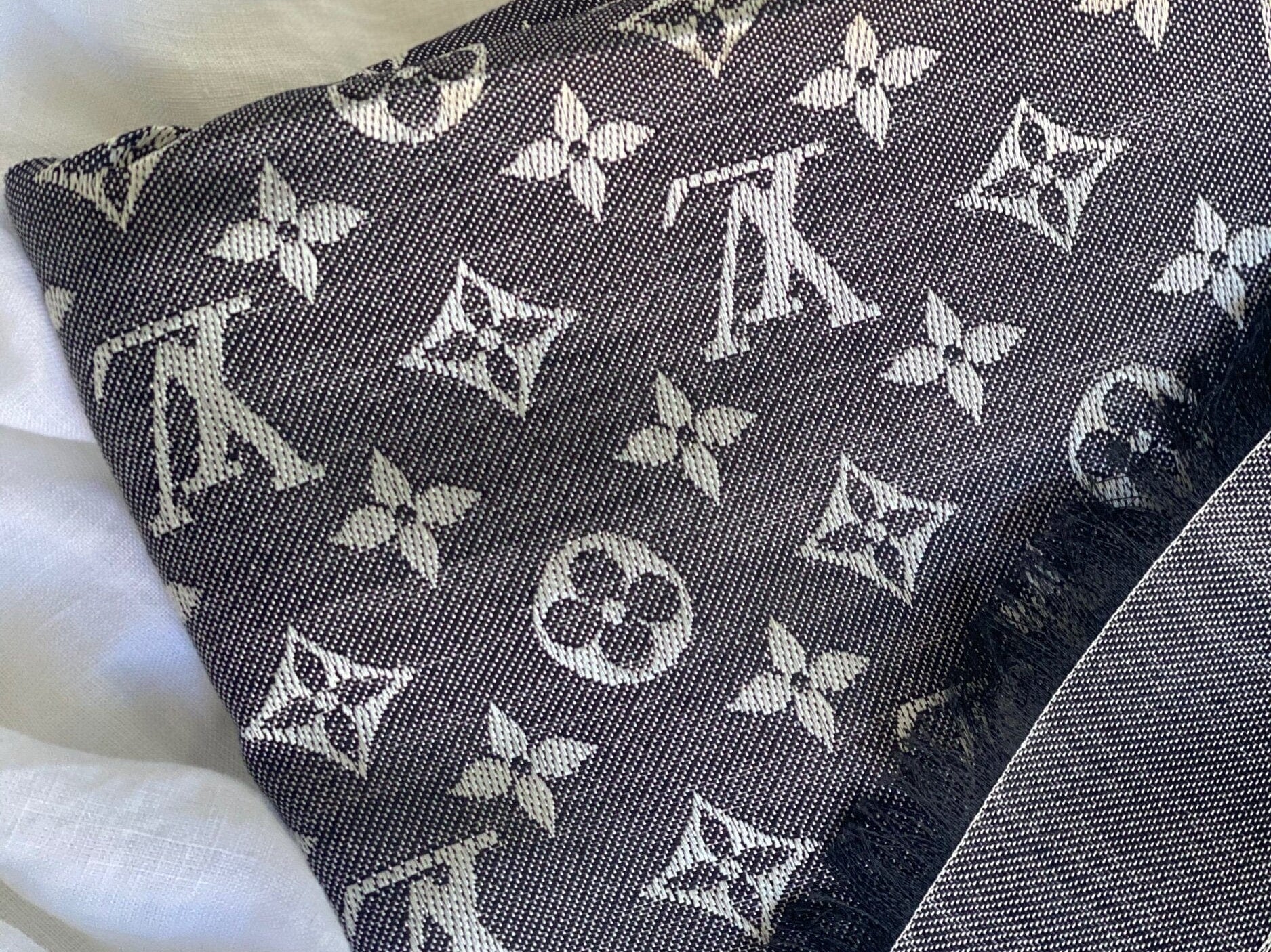 Louis Vuitton Shawl MONOGRAM DENIM SHAWL BLACK (M71378) - Redeluxe