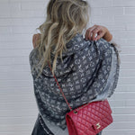 Louis Vuitton Shawl MONOGRAM DENIM SHAWL BLACK (M71378) - Redeluxe