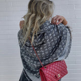 Louis Vuitton Shawl MONOGRAM DENIM SHAWL BLACK (M71378) - Redeluxe