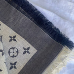 Louis Vuitton Shawl MONOGRAM DENIM SHAWL BLACK (M71378) - Redeluxe