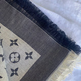 Louis Vuitton Shawl MONOGRAM DENIM SHAWL BLACK (M71378) - Redeluxe