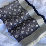 Louis Vuitton Shawl MONOGRAM DENIM SHAWL BLACK (M71378) - Redeluxe
