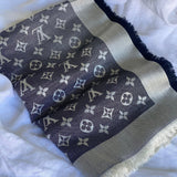 Louis Vuitton Shawl MONOGRAM DENIM SHAWL BLACK (M71378) - Redeluxe