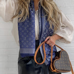 Louis Vuitton Shawl MONOGRAM DENIM SHAWL BLUE (M71376) - Redeluxe