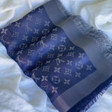 Louis Vuitton Shawl Monogram Shine Shawl Bleu Nuit (M73658) - Redeluxe