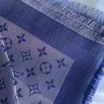 Louis Vuitton Shawl Monogram Shine Shawl Bleu Nuit (M73658) - Redeluxe