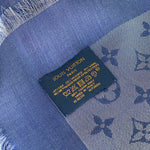 Louis Vuitton Shawl Monogram Shine Shawl Bleu Nuit (M73658) - Redeluxe