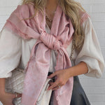 Louis Vuitton Shawl MONOGRAM SHINE SHAWL VELVET ROSE (M70805) - Redeluxe