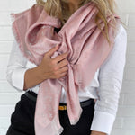 Louis Vuitton Shawl MONOGRAM SHINE SHAWL VELVET ROSE (M70805) - Redeluxe