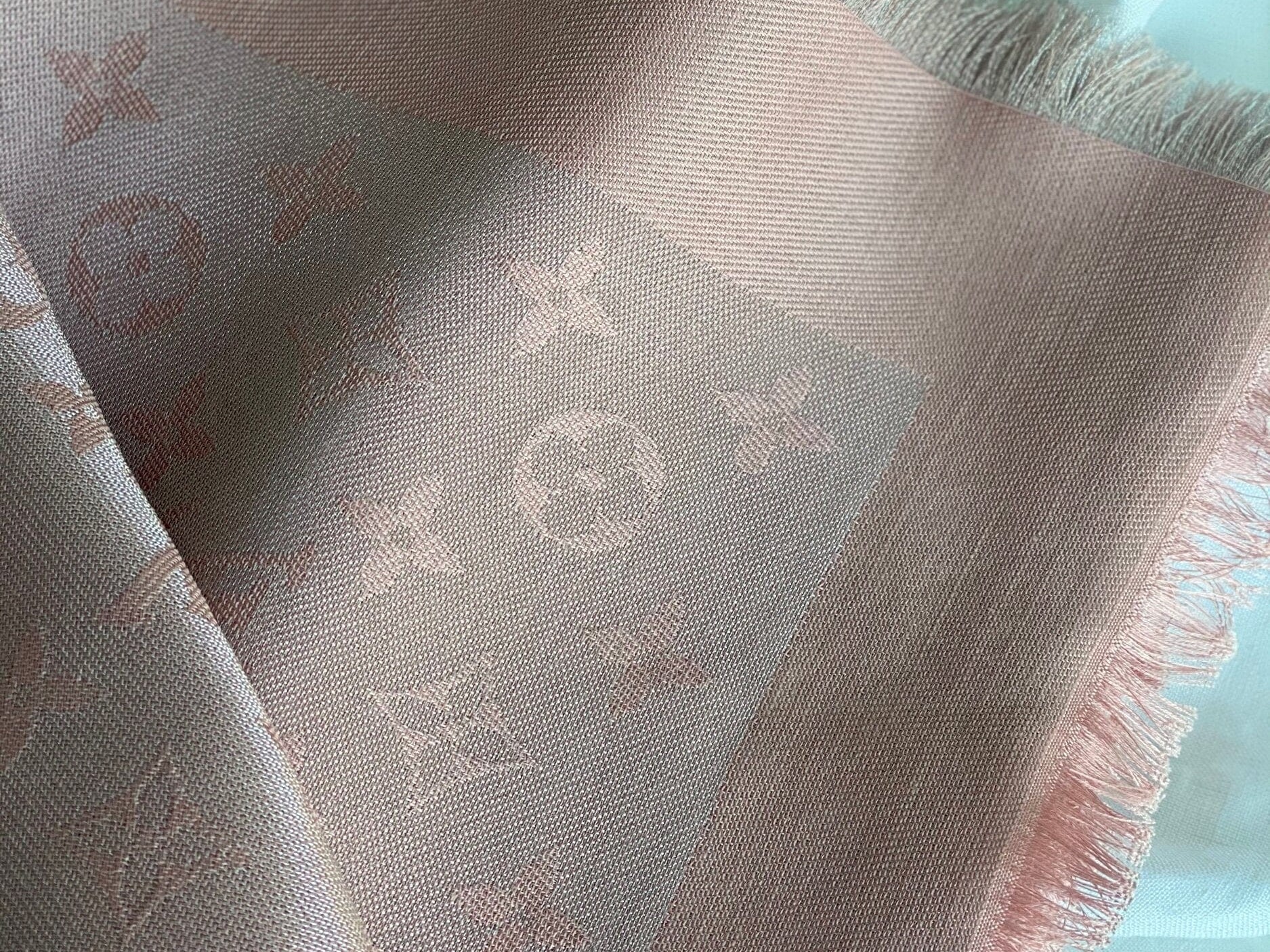 Louis Vuitton Shawl MONOGRAM SHINE SHAWL VELVET ROSE (M70805) - Redeluxe