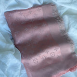 Louis Vuitton Shawl MONOGRAM SHINE SHAWL VELVET ROSE (M70805) - Redeluxe