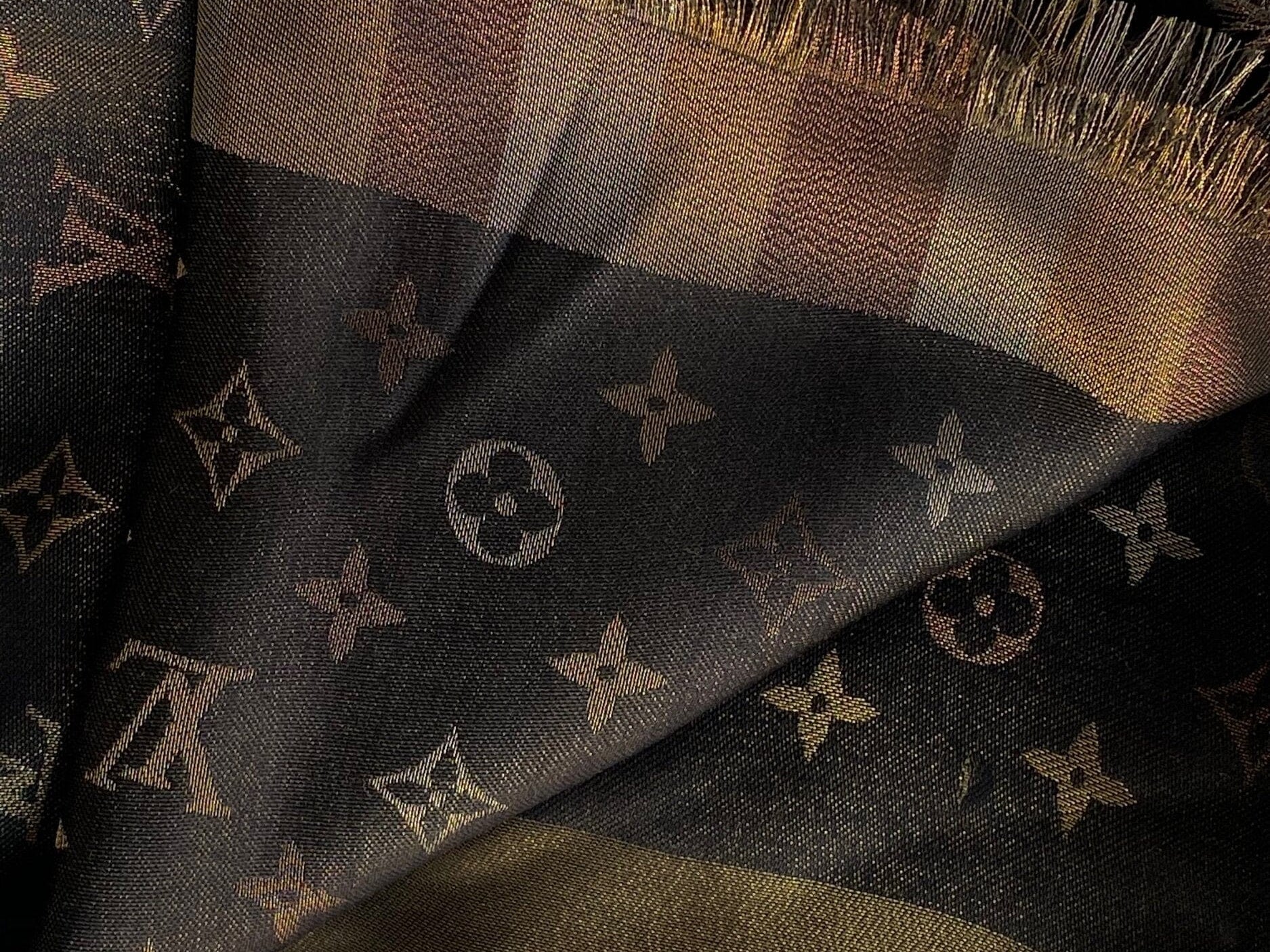 Louis Vuitton Shawl SO SHINE MONOGRAM SHAWL BLACK (M71548) - Redeluxe