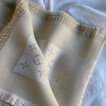Louis Vuitton Shawl White Monogram Shine Shawl White (M74026) - Redeluxe