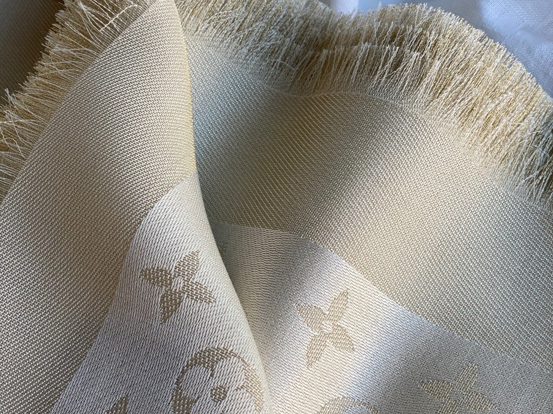 Louis Vuitton Shawl White Monogram Shine Shawl White (M74026) - Redeluxe