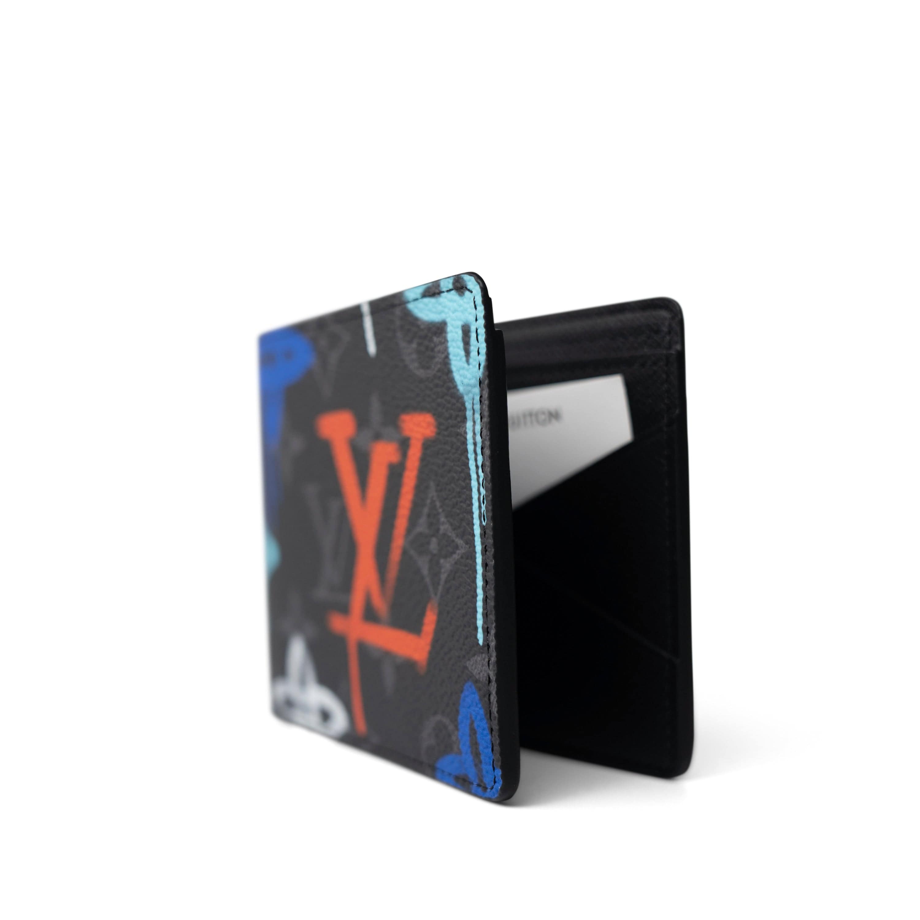 Louis Vuitton Wallet Black Monogram Multicolor Graffiti Multiple Wallet - Redeluxe